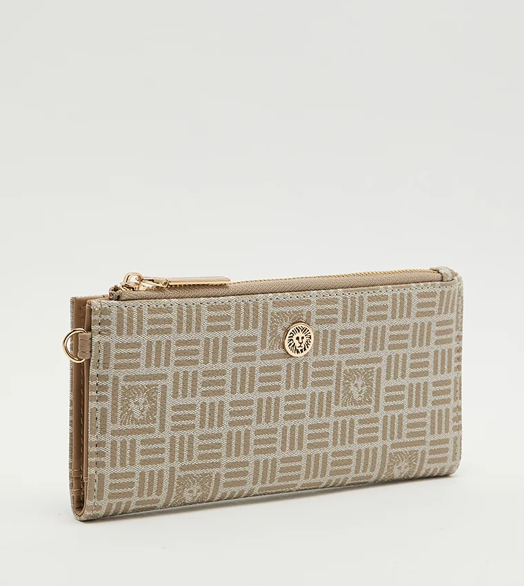 آن كلاين Anne Klein Patterned Zippered Bi-fold Wallet